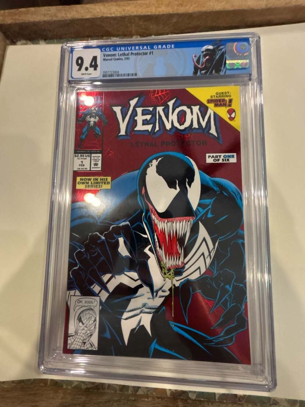 CGC 9.4 VENOM LETHAL PROTECTOR #1 MARVEL COMIC 1993 1ST VENOM